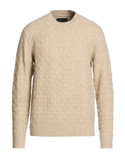 Jack & Jones Premium Man Sweater Beige Size Xl Acrylic, Recycled Polyester, Wool, Elastane In Brown