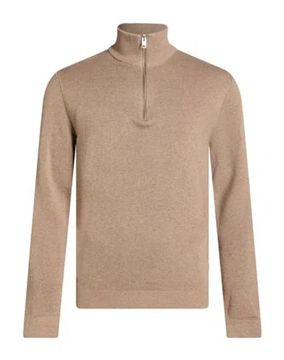 Jack & Jones Premium Man Sweater Camel Size Xxl Cotton, Organic Cotton In Brown