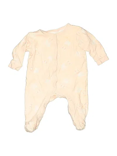 Pre-owned Jack And Lily Babies' Long Sleeve Onesie In White