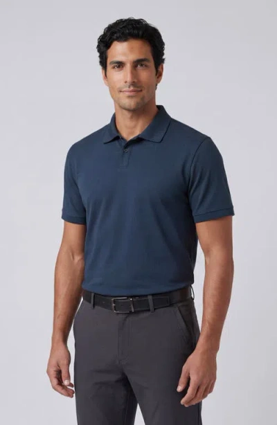 Jack Archer Clubhouse Pique Polo In Blue