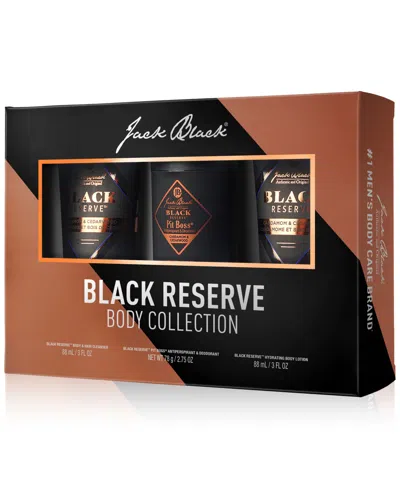 Jack Black 3-pc. Black Reserve Body Collection Gift Set In Transparent