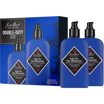Jack Black Double-duty Face Moisturizer Spf 20 $100 Value In Transparent