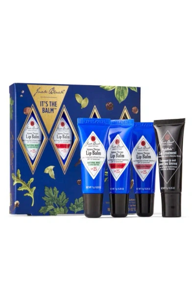 Jack Black It's The Balm Lip Balm Set (limited Edition) $42 Value In White