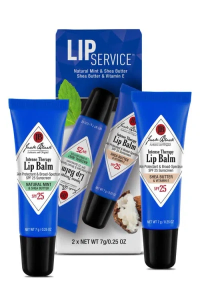 Jack Black Lip Service Intense Therapy Lip Balm Spf 25 Set $20 Value In Transparent