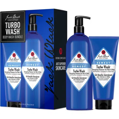 Jack Black Turbo Wash Body Wash Bundle Set $76 Value In Transparent