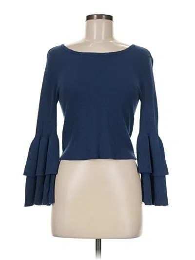 Pre-owned Jack By Bb Dakota 3/4 Sleeve Top Blue Boatneck Tops