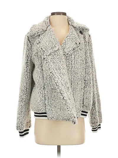 Pre-owned Jack By Bb Dakota Faux Fur Jacket In White