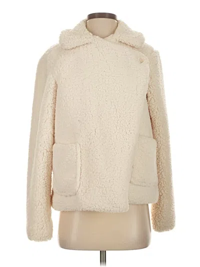 Pre-owned Jack By Bb Dakota Faux Fur Jacket In White