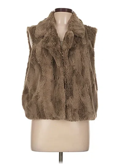 Pre-owned Jack By Bb Dakota Faux Fur Vest In Brown