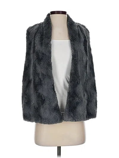Pre-owned Jack By Bb Dakota Faux Fur Vest In Gray