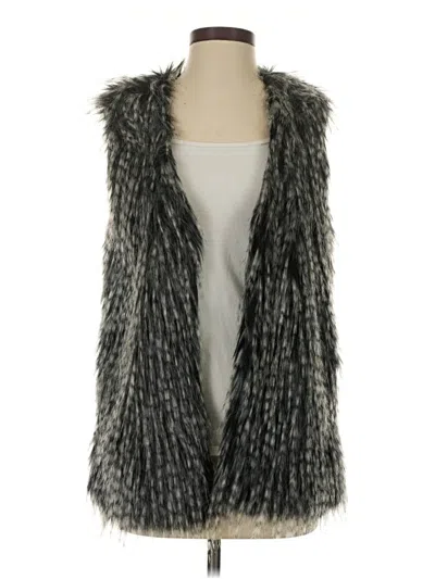 Pre-owned Jack By Bb Dakota Faux Fur Vest In Gray