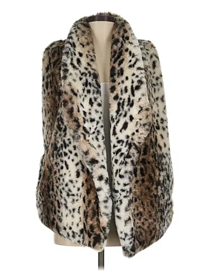 Pre-owned Jack By Bb Dakota Faux Fur Vest In Ivory