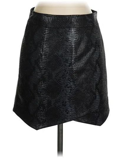 Pre-owned Jack By Bb Dakota Faux Leather Skirt In Black