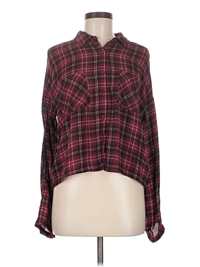 Pre-owned Jack By Bb Dakota Long Sleeve Blouse In Burgundy