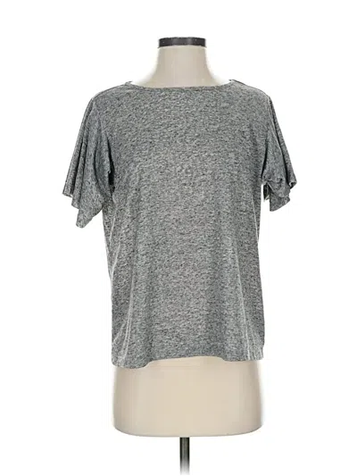 Pre-owned Jack By Bb Dakota Short Sleeve Top Gray Crew Neck Tops