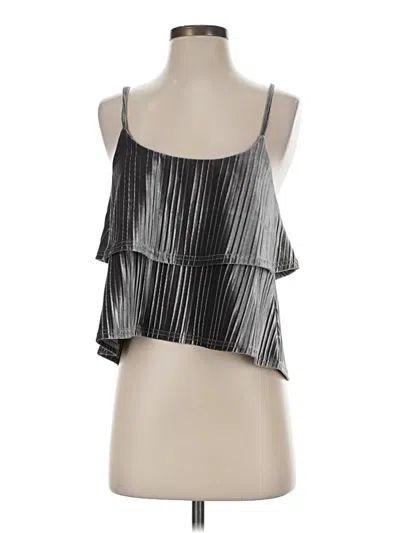 Pre-owned Jack By Bb Dakota Sleeveless Top Silver Halter Neckline Tops