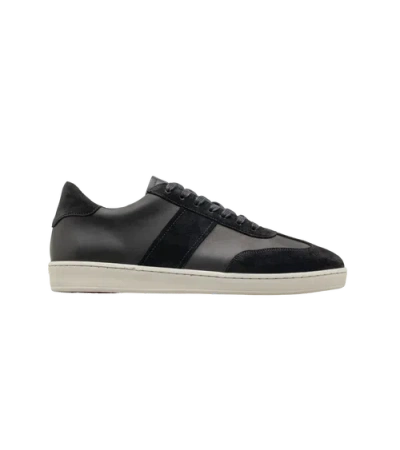 Jack Erwin Kendrick Leather T-toe Sneaker In Black