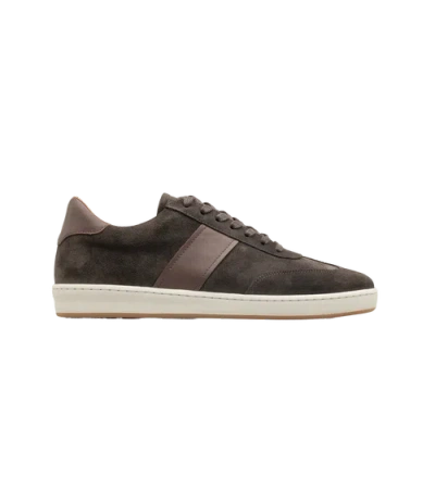 Jack Erwin Kendrick Leather T-toe Sneaker In Brown