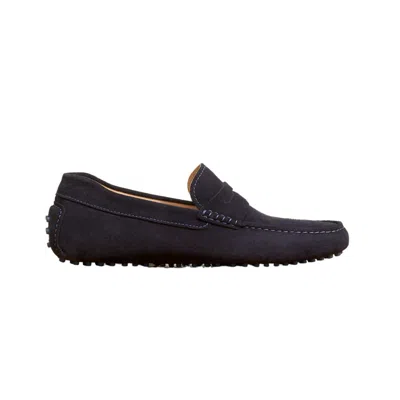 Jack Erwin Men's Blue Parker Driving Loafer - Navy Suede
