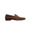 JACK ERWIN MEN'S EDWARD PENNY LOAFER - DARK BROWN SUEDE