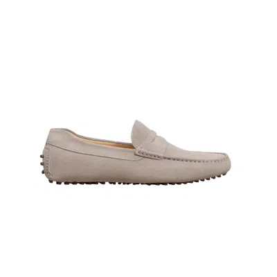Jack Erwin Men's Grey Parker Driving Loafer - Light Gray Suede