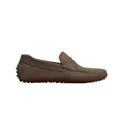 Jack Erwin Men's Grey Parker Driving Loafer - Slate Nubuck