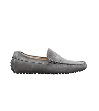 Jack Erwin Parker Suede Casual Driving Loafer In Gray