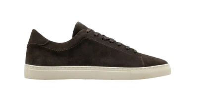 Jack Erwin Wesley Leather Low-top Sneaker In Brown