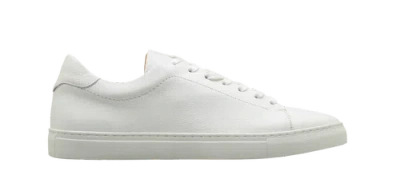 Jack Erwin Wesley Leather Low-top Sneaker In White