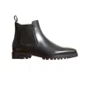 Jack Erwin Women's Quinn Lug Sole Chelsea Boot - Black Polished Leather In Black