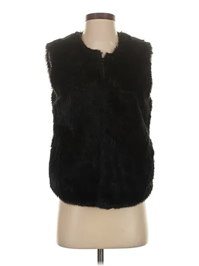Pre-owned Jack Faux Fur Vest In Black