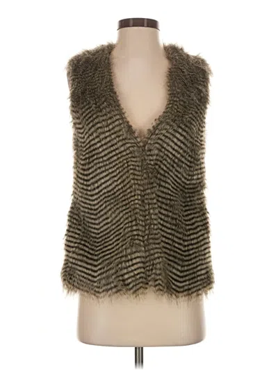 Pre-owned Jack Faux Fur Vest In Gold