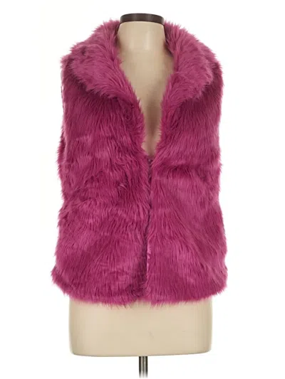 Pre-owned Jack Faux Fur Vest In Pink