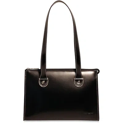 Pre-owned Jack Georges Milano Shoulder Leather Handbag In Black