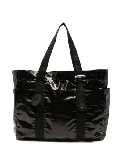 Jack Gomme Caly Coated Tote Bag In Brown