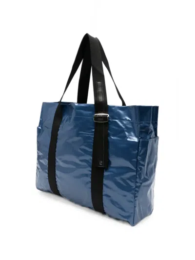 Jack Gomme Caly Metallic-effect Tote Bag In Blue