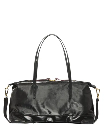 Jack Gomme Handbag Gold Handle "anais" In Black