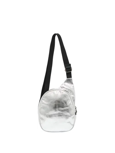 Jack Gomme 'kangourou' Asymetric Bag In Silver
