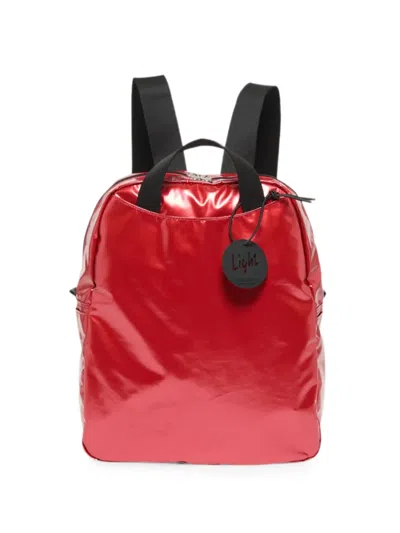 Jack Gomme Lami Light Metallic Backpack In Red
