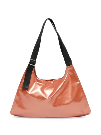 Jack Gomme Lebag Light Glossy-effect Shoulder Bag In Brown