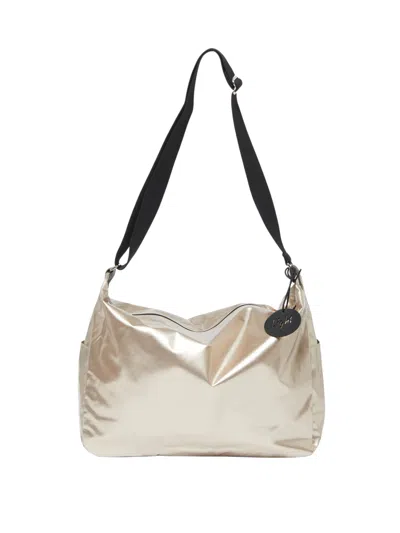 Jack Gomme Messenger Bag Polyurethane "joy" In Beige