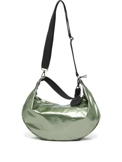 Jack Gomme Metallic Crescent Shoulder Bag In Green