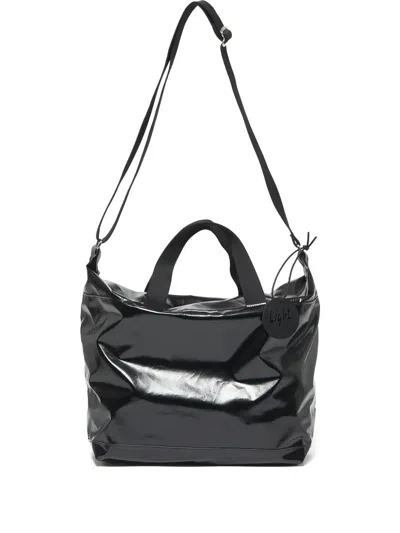 Jack Gomme Shiny Top-handle Tote Bag In Black