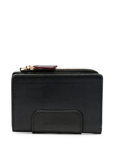 Jack Gomme Vista Zipped Wallet In Black