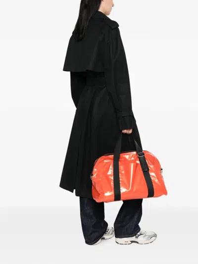 Jack Gomme Walli Glossy-finish Holdall Bag In Orange
