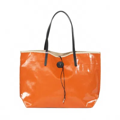 Jack Gomme Women's Bahia Tote Bag In Pumpkin/black Trim In Multi
