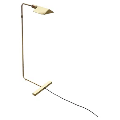 Pre-owned Jack Lenor Larsen Mid-century Modern Brass Lz 17 Floor Lamp Cedric Hartman  1960s In Sand