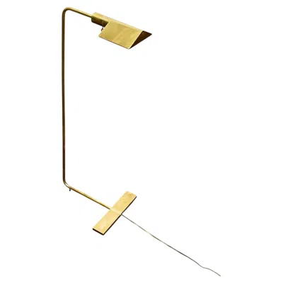 Pre-owned Jack Lenor Larsen Mid-century Modern Minimalist Counterweight Floor Lamp By Cedric Hartman, 1960s In Sand