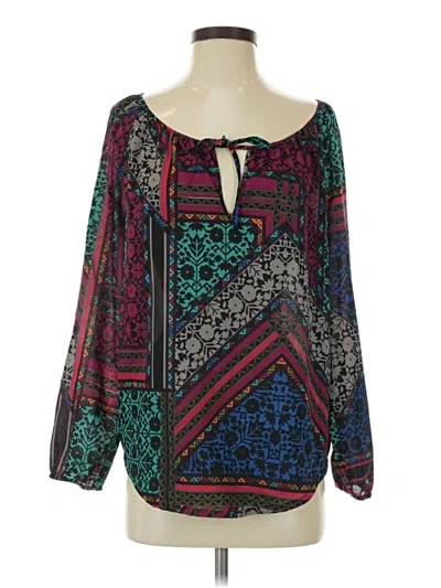 Pre-owned Jack Long Sleeve Blouse In Teal