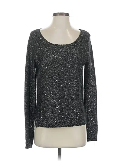 Pre-owned Jack Long Sleeve Top Silver Scoop Neck Tops